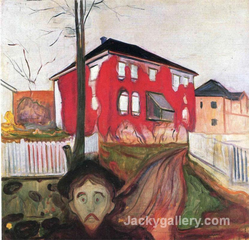 Red Virginia Creeper- by Edvard Munch paintings reproduction